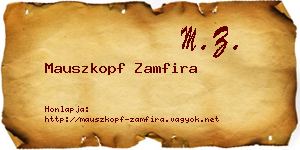 Mauszkopf Zamfira névjegykártya